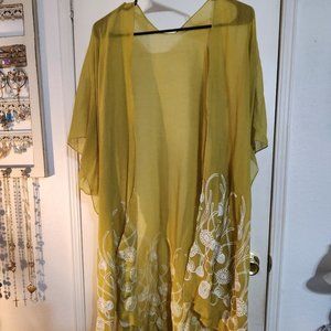 Green and white wrap/rauna